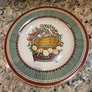 Sakura Debbie Mumm 12 DAYS OF CHRISTMAS Salad Plate Six Geese A Laying ONLY